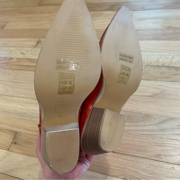 Shu Shop Red Zahara Metallic Cowgirl Boots Western Concert Independence Size 8.5 - Picture 5 of 7